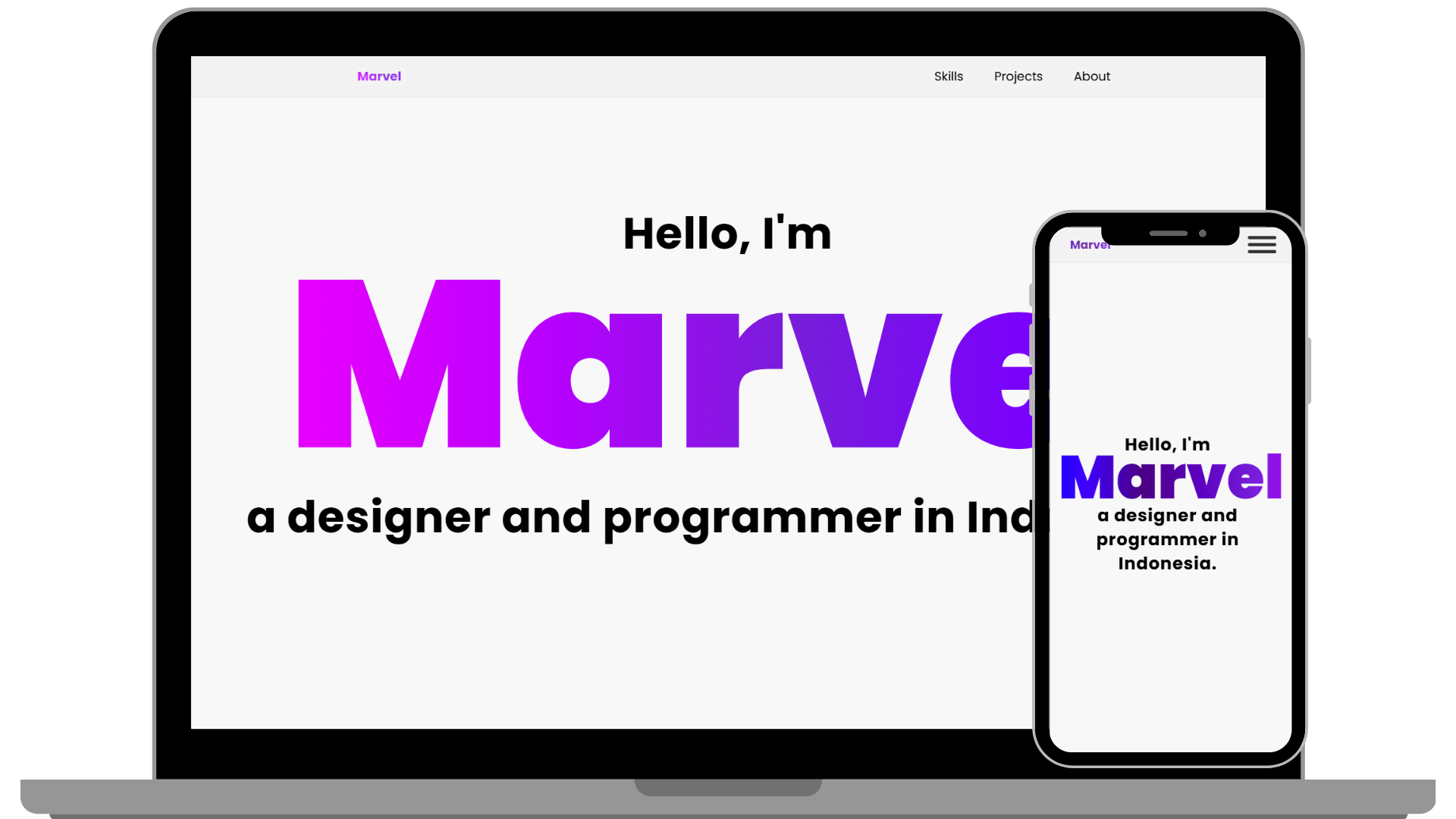 An image of this portfolio site.